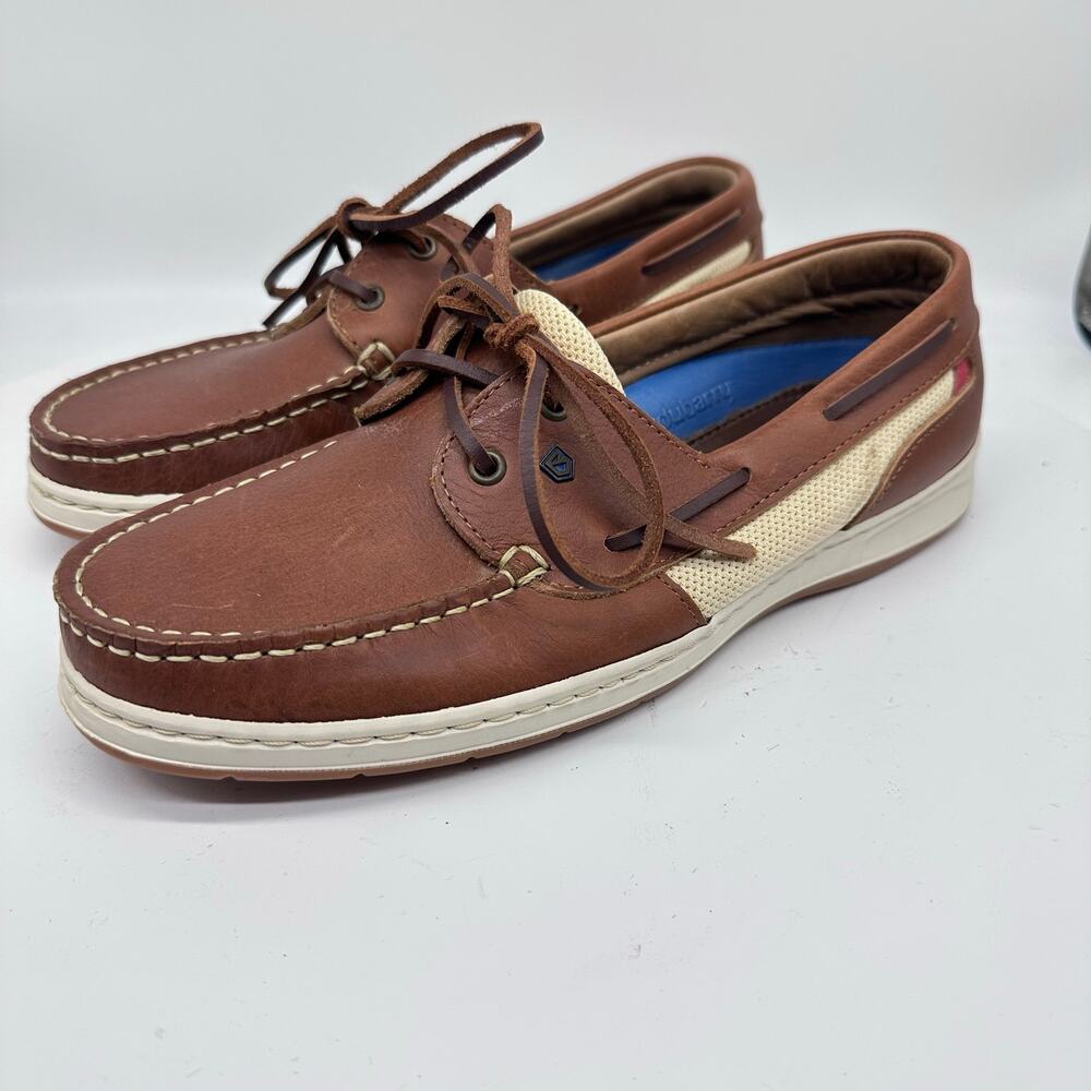 Dubarry Maldives Chestnut Brown Leather Water Resistant Deck Shoe Mens Size 7